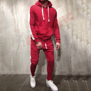 Ropa deportiva de secado rápido de talla grande en contraste, ropa de entrenamiento y jogging ajustada, chándales, conjuntos de chándal, conjunto de 2 Uds de lana de algodón - Product Image 4