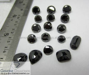 เพชรธรรมชาติเจียระไนแบบเม็ดกลมสวยงามราคาสมเหตุสมผลเพชรสีดำต่อกะรัตเพชรสีดำขายส่ง - Product Image 4