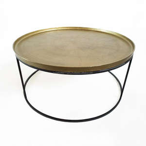 Table basse industrielle en bois, style industriel - Product Image 6