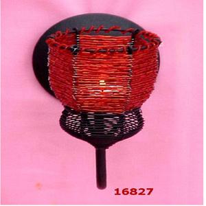 โคมไฟติดผนังทีไลท์แก้วสีแดงวินเทจของตกแต่งโคมไฟติดผนังโคมไฟแขวนผนังของตกแต่งบ้าน - Product Image 1