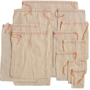 ถุงผ้าฝ้ายแบบซองพิมพ์โลโก้ได้ตามต้องการผ้าพันคอเสื้อผ้ากระเป๋าเครื่องประดับผ้ามัสลินออร์แกนิกถุงใส่ของขวัญช้อปปิ้ง - Product Image 2