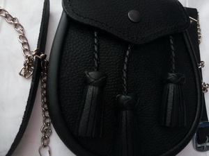 Accesorios para instrumentos musicales Día tradicional Sporran Sporrans de cuero negro Muestra gratis Tienda de venta en línea - Product Image 4