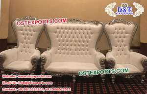 Sorprendido de oro blanco boda sofá de madera tallada sofá Bodas de lujo de la boda conjunto de sofá - Product Image 6