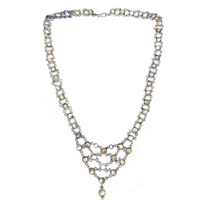 Best Trendy Seller's Handcrafted Rainbow Moonstone 925 Sterling Silver Necklace Trendy Gemstone <b>Jewellery</b> Gift for Her Weddings - Product Image 2