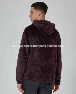 Sudadera con capucha impresa personalizada a granel/sudaderas/Sudadera con capucha transpirable de terciopelo negro liso barato para hombres - Product Image 3