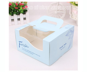 Caja de Papel Corrugado para Empacar Pasteles de Gran Tamaño con Diseño Personalizado y Asa - Product Image 3