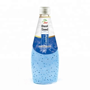 Boisson aux graines de basilic au goût de cerise naturelle et fraîche de 290 ml en bouteille en verre, service OEM - Product Image 3