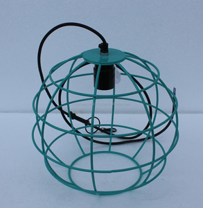 Jaula de alambre con revestimiento de polvo azul cielo, luz colgante para decoración de iluminación - Product Image 1