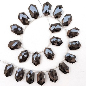 Fabricant en gros de perles de Briolette à facettes en forme d'hexagone, spinelle noire naturelle de haute qualité - Product Image 1
