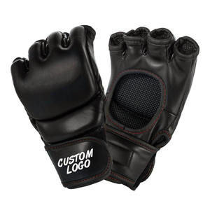 Gants d'entraînement professionnels de MMA et de boxe Logo personnalisé en cuir de vachette véritable imprimé motif poinçonnage Taekwondo gants de combat - Product Image 5