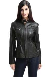 Ladies Leather Jacket High Quality Primacy Motorcycle Custom Soft Lamb Skin Ladies Leather Bomber Jacket - Product Image 2