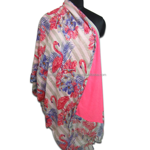 Vêtements de sport imperméables pour femmes Maillot de bain de fitness Animal Floral Vichy Printed Beach Wrap Pareo Towel - Product Image 3