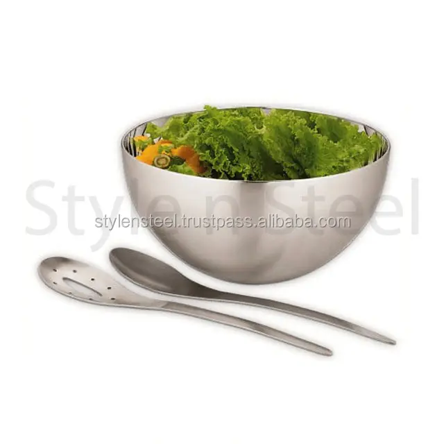 Set Salad Produk Promosi Mangkuk Salad Baja Tahan Karat Set Mangkuk Pencampur Alat Panggang dengan Harga Grosir