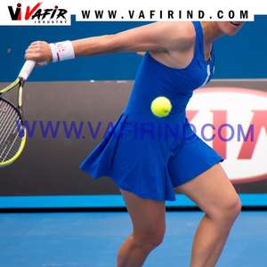 Uniformes de match de tennis pas cher pour femmes Robe de sport avec logo personnalisé avec position du logo avant Impression numérique 100% polyester - Product Image 6