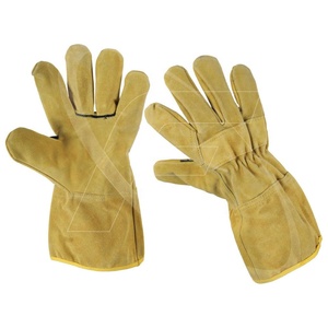 Gants de travail en cuir fendu de vachette de la meilleure qualité dans l'aile Gants de soudage en cuir de style pouce Gants de sécurité pour le soudage - Product Image 1