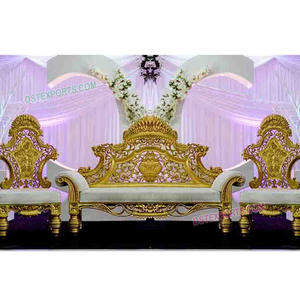 Meubles de scène de mariage pakistanais Jodha Akbar canapé de mariage épine mariage roi amour sièges - Product Image 1