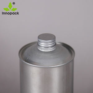 Lata Redonda con Tapa de Cono y Tapón Interior con Rosca, Envase Metálico de 1 Litro - Product Image 4