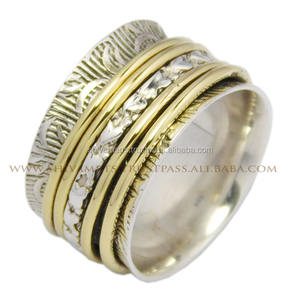 Bague en argent sterling 925 martelé de créateur Bijoux en argent uni massif Bagues en vermeil éternité Bijoux - Product Image 3