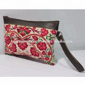 Embroidered Cotton Makeup Cosmetic Bag Large Capacity Travel Toiletry Organizer for Women - Product Image 4