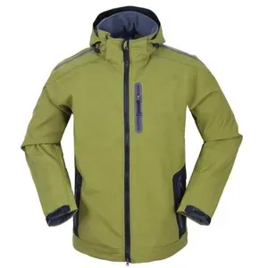 Veste softshell pour hommes, personnalisée, vente en gros, 100% Polyester imperméable