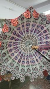 ร่มตกแต่งหลากสีพร้อมกรอบโลหะทนทานร่มพิมพ์ลายราชสถานนีเหมาะสำหรับการตกแต่งลวดลายปัก - Product Image 5