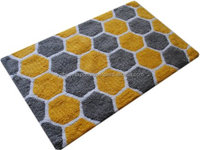 Tapis de bain moderne 100 % coton tufté pour cuisine, salle de bain, chambre, extérieur, salon, salle à manger - Tapis de sol pour porte - Fournisseur indien