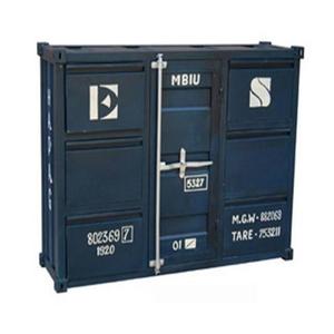 Pequeño gabinete de hierro industrial vintage con diseño moderno, muebles de oficina para el hogar con aplicación para sala de estar - Product Image 4