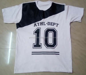 Tirupur-Camiseta de algodón de alta calidad para hombre, camisa de cuello redondo con estampado de pantalla de seda, trimezcla - Product Image 4