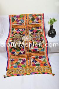 Kutch Dhabdi Handmade Rabari <b>Shawl</b> Indian Ethnic Multi-Colored Traditional Scarf - Product Image 5