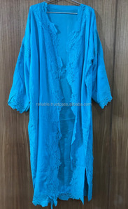 Bata de trabajo de Cachemira de lana pashmina con encaje súper suave - Product Image 2