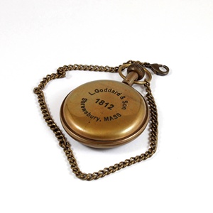 ทองเหลืองทะเลโบราณเสร็จสิ้นนาฬิกากระเป๋านาฬิกาที่มีกล่องไม้กรณี SAIPW822 - Product Image 4