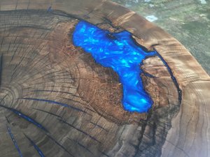 Sống Cạnh Gỗ Phiến Cà Phê Bảng <span class=keywords><strong>Top</strong></span> / Epoxy Nhựa/Kim Loại Cơ Sở - Product Image 3