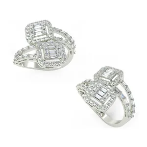 14kt זהב לבן יהלום טבעת סט צמיד תכשיטי לנשים תכשיטים עגילי עגילי נשים תכשיטים שרשראות