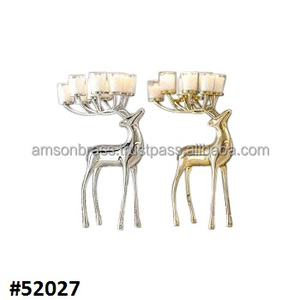 Luxury Design Metal Candle Holder Christmas Metal Reindeer Votive Candle Holder for Home Christmas Festivals Decoration - Product Image 5