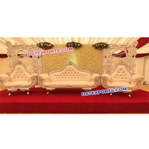 Conjunto de sofás para boda musulmana, juego de sofás elegantes, muebles tallados de madera con estilo, fabricante de muebles para boda musulmana - Product Image 1