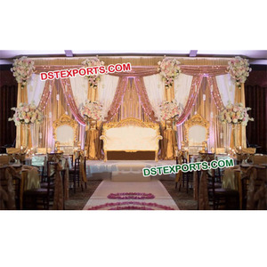 ชุดแต่งงานแบบมุสลิมในเอเชียชุดโซฟางานแต่งงานชุดโซฟาไม้แกะสลักสำหรับขายผู้ผลิตเฟอร์นิเจอร์แต่งงานอินเดีย - Product Image 1