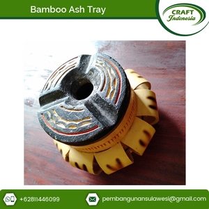 Cenicero de Bambú Artesanal Portátil para Oficina en Casa, Nuevo Diseño - Product Image 5