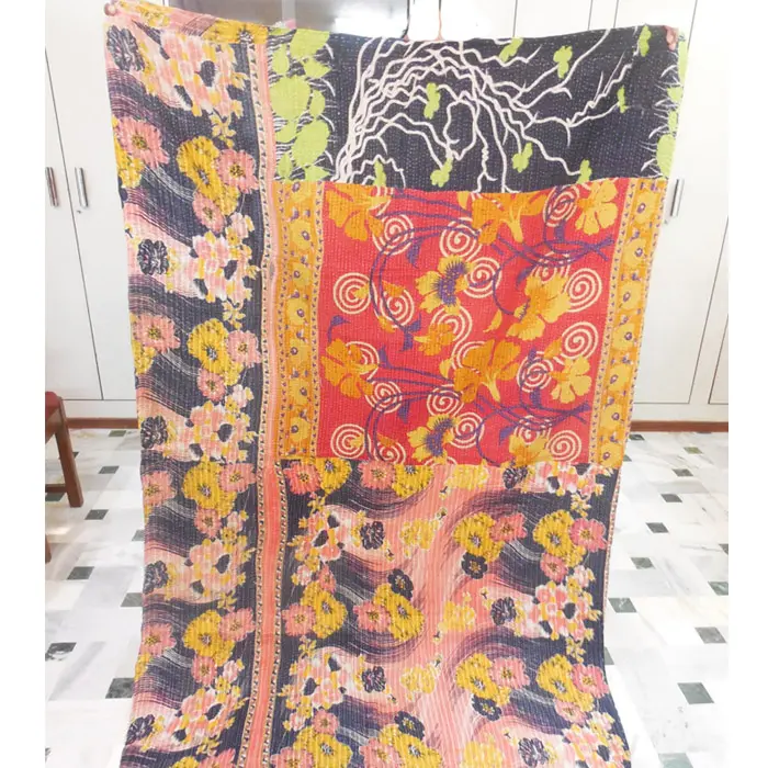 Hot Verkoop Katoen Dekbed Vintage Kantha Quilts