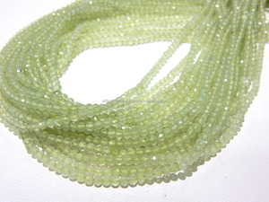 Cuentas de Prehnita Facetadas Naturales en Forma de Rondelle de 3MM, Cuentas Sueltas de Piedra Preciosa Verde para la Fabricación de Joyas - Product Image 3