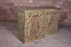 Aparador de madera tallado indio de último diseño al por mayor a granel para dormitorio y sala de estar muebles expertos hechos a mano por los fabricantes - Product Image 3