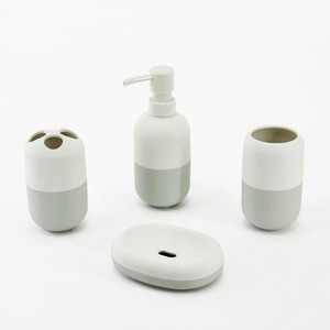 Juego de accesorios de baño con diseño de corte de diamante, 5 piezas - Product Image 5