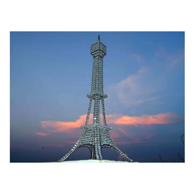 Chất Lượng Cao Trang Trí Đám Cưới Trung Tâm Pha Lê Tháp Eiffel Pha Lê Thủ Công Mỹ Nghệ Tinh Thể Tháp Eiffel