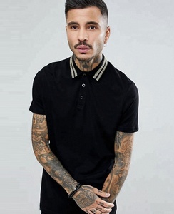 OEM Vente en vrac T-shirts en jersey respirant de couleur unie grande taille à manches courtes col rond bouton personnalisé 100% coton pour hommes - Product Image 3