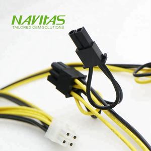 Molex personnalisé 45559-0002 Connecteur femelle 6 broches 6 broches Assemblage de câble d'alimentation secteur PCI-E 6 + 2 broches - Product Image 2