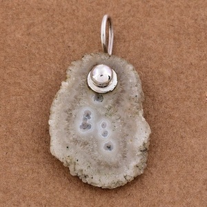 Plain Soller Cuarzo Piedra preciosa 925 Colgante de plata esterlina Joyería Colgante de moda para fiestas de regalo de boda para unisex. - Product Image 3