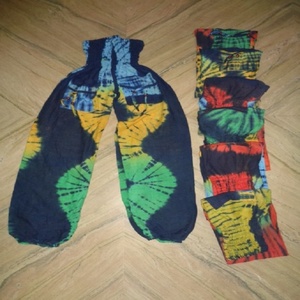 Mode estivale en rayonne multicolore Tie Dye Pantalons/pyjamas pour femmes Fournisseur en gros de l'Inde - Product Image 1