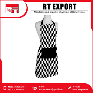 Delantal de cocina de algodón 100%, Tira ajustable promocional con bolsillos, Babero con logotipo personalizado, sin mangas - Product Image 5