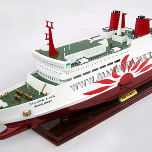 Modèle de bateau à voile en bois SUNFLOWER FERRY - GIA NHIEN CO. LTD CS0047P - Product Image 1