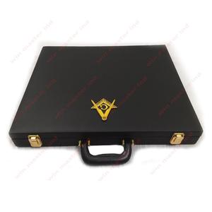 Maletines Masonic Regalia delantal con cuadrado bordado a mano y brújula vista lateral - Product Image 4
