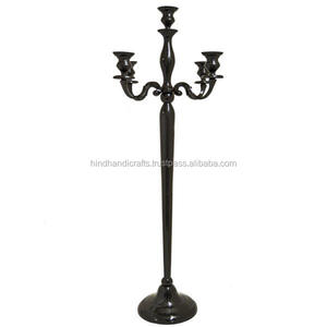 Black Tall Wedding Decorative Candelabra <b>Candle</b> <b>Stand</b> for Home Party Decor - Product Image 2